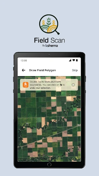 Tablet field mapping view